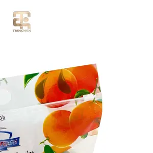 사용자 정의 인쇄 투명 에코 슈퍼마켓 식품 보호 지퍼 과일 및 야채 포장 가방