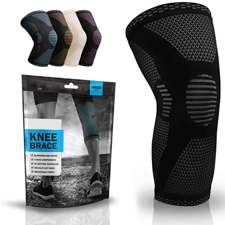 HX-202#High Elastic Compression Knee Sleeve Knee Brace for Men & Women Knee Support