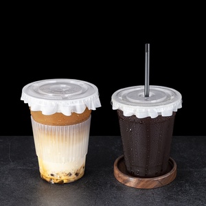 Gobelets en plastique PET haute transparence avec couvercles, gobelets Boba personnalisés pour les franchisees de salons de thé à bulles - Product Image 3