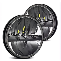 Phare LED rond Wukma Car 7 pouces, faisceau haut/bas, 12V 6000K 3000 Lm, ampoule H4, ajustement universel, neuf