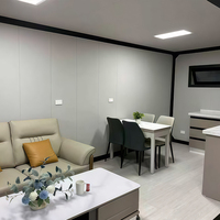 Panneau sandwich en acier préfabriqué, bureau modulaire contemporain, emballage plat, durable, léger, imperméable, écologique, garantie de 2 ans