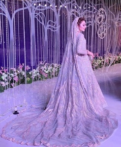 Nuevo Vestido de Novia de Diseño Hermoso, Estilo Indio/Pakistaní, Largo hasta el Suelo, Adornado con Cuentas de Cristal y Pedrería para Boda=2020 - Product Image 2