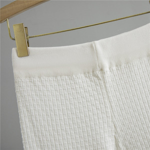 Ensemble pantalon et pull en tricot pour femme, automne, blanc, cardigan à manches longues avec pantalon, anti-boulochage, vêtements décontractés - Product Image 2