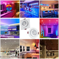 Lampe de plafond à ambiance romantique, éclairage LED RGB changeant de couleur, 8W, dimmable, CCT avec projecteur LED, 75mm, 86mm, 90mm, CRI90