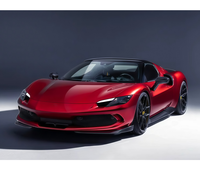 Kit de pare-chocs en fibre de carbone sèche style N pour Ferrari 296 GTB GTS 2022-2025 avec lèvre avant et diffuseur arrière à fixation directe