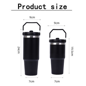 Nuevo Vaso Térmico de Acero Inoxidable de Doble Pared de 20OZ/30OZ, Botella de Agua con Tapa Abatible y Aislamiento al Vacío, Tazas Térmicas para Bebidas al Aire Libre - Product Image 3