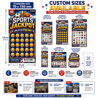 Billet de loterie personnalisé à gratter avec couche opaque anti-transparence, code-barres variable, code QR, carte de loterie anti-fraude