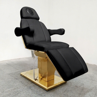 Lit de beauté électrique doré transfrontalier du fabricant, lit médical pour injection, lit de tatouage et dentaire pliable et réglable en hauteur pour salon de beauté
