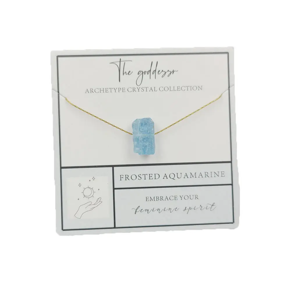 Birthstone Gemstone Jewelry Fashion Healing crystal collana per le donne catena d'oro sottile