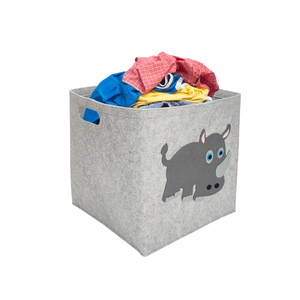 Children's <b>Storage</b> <b>Basket</b> Square Felt Animal Design Popular Eco-Friendly Solution for <b>Toys</b> and Clothing <b>Storage</b> - Product Image 5