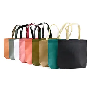 Kualitas tinggi kustom ramah lingkungan dapat digunakan kembali warna kosong laminasi bukan tenun tas belanja untuk belanja