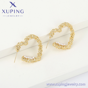 Orecchini a forma di cuore in oro 14K di alta qualità in stile <span class=keywords><strong>perla</strong></span> delicata YMearring-862 gioielli Xuping - Product Image 2