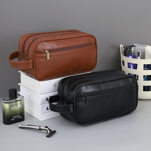 Sac de toilette portable pour homme, imperméable en PU, grande capacité, multifonctionnel, pour les voyages d'affaires - Product Image 1