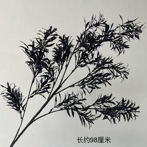 KEWEI 1003 Plantas Artificiales Decorativas Negro <span class=keywords><strong>Rosa</strong></span> Negro Eucalipto Artículos de Halloween para Floristería - Product Image 5