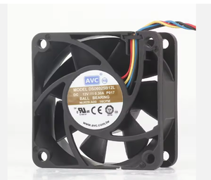 Ventilateur de refroidissement AVC 5V 24V 48V DC 12V 0.30A AC EC 6025 60X60X25MM 6CM à double roulement à billes, grand volume d'air, contrôle de température PWM DS06025B12L - Product Image 2