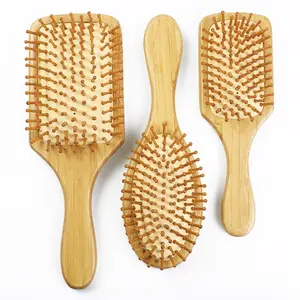 Brosse à cheveux en bambou, peigne à tête pointue, peau des cheveux, méridiens, cheveux, peigne en bambou avec épingle en bois