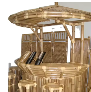 Juego de Comedor de Bambú Resistente de 5 Piezas, Diseño Tradicional, Precio Atractivo, Nueva Llegada, Ideal para Apartamento, Villa, Gimnasio - Product Image 6