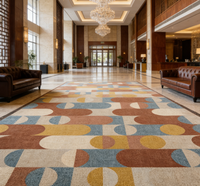 Rouleau de moquette commerciale murale en tissu continu, teint en masse, en PP, pour trafic intensif, antidérapant, design personnalisé pour importateurs et distributeurs