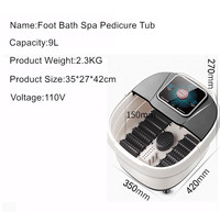 Spa pliant Relax Masajes Baignoires de pédicure électriques Contrôle spa aquatique portable Bain de pieds massage