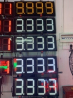 Affichage LED extérieur 12 pouces pour prix de l'essence, numéro 88.88 RS485, pour station-service