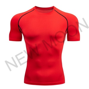 Camiseta Deportiva de Manga Corta de Secado Rápido para Hombre con Logotipo Personalizado, Traje de Compresión de Secado Rápido - Product Image 6