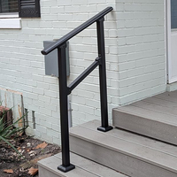 Rampe d'escalier extérieure en acier inoxydable couleur personnalisée, revêtement poudré, clôture de sécurité réglable pour porche, terrasse, balcon