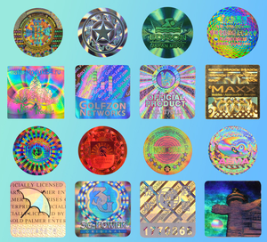 Feuille d'autocollants de sécurité holographiques en vinyle adhésif 3D personnalisés, anti-contrefaçon, imperméables et écologiques pour mascara cosmétique - Product Image 2