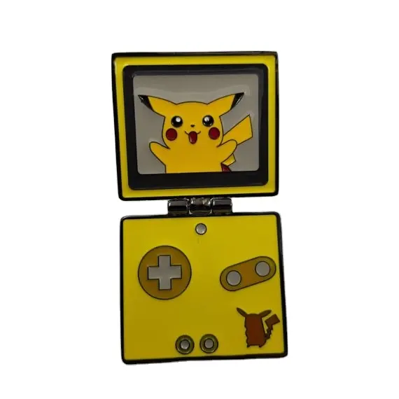 Nhà Sản Xuất Tùy Chỉnh Dễ Thương Phim Hoạt Hình Kim Loại Pikachu Gameboy Advance SP Bản Lề Số Lượng Lớn Men Cứng Pin