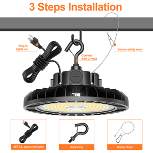Gymnasium Lighting UFO <b>LED</b> High Bay <b>Light</b> 240W 3CCT Selectable 120 Degree Lens - Product Image 4