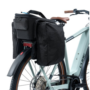 กระเป๋าหนังแท้กันน้ำแบบปรับได้ สะพายไหล่ ขยายได้ มีช่องใส่ของด้านข้าง  กระเป๋าใส่เครื่องมือ ความจุ 8+16 ลิตร ขนาด 38x26x20 ซม. - Product Image 3