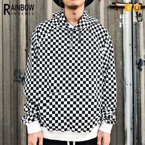 Quần Áo Nhà cung cấp thời trang dạo phố màu đen và trắng Checker hoodie người đàn ông - Product Image 2