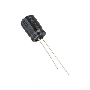 ตัวเก็บประจุแบบ Through Hole รุ่น CAP ALUM 330UF 20% 16V RADIAL TH 330 uF ESW337M016AG3AA - Product Image 1