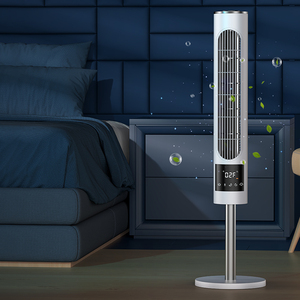 Rechargeable Mechanical Hotel Electric Anion Tower Fan Auto Rotate Floor Fan