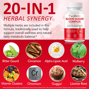 Suplemen Herbal Acentiallabs Kapsul Kompleks Gula Darah untuk Metabolisme, Energi Sehat, dan Dukungan Imunitas - Product Image 5