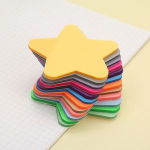 50sheets PET Star-Shaped Sticky Notes <b>Memo</b> <b>Pads</b> Assorted Colors Removable Adhesive Page Markers Office School Notebook - Product Image 6