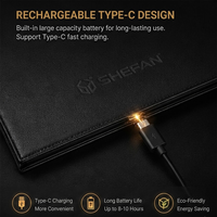 Pas de MOQ, menu LED personnalisable en cuir PU rechargeable pour KTV, boîte de nuit, restaurant, triple format A4 A5