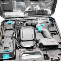 Perceuse sans fil industrielle sans balais 21V, perceuse électrique robuste à deux vitesses réglables, perceuse électrique avec batterie