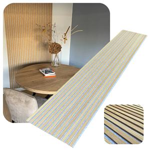 Panneau acoustique Akupanel Bande de bois Panneau insonorisant Panneaux muraux acoustiques en bois à lattes acoustiques en chêne naturel sur support en feutre gris clair - Product Image 1