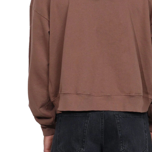 Logo personnalisé French Terry Full Zipper-Up Sweat à capuche en coton épais de haute qualité imprimé partout recadrée hiver 2 pièces hommes - Product Image 6
