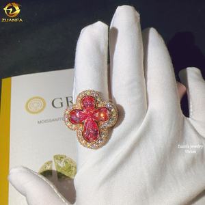 Anello di Lusso per <span class=keywords><strong>Uomo</strong></span> in Argento Sterling <span class=keywords><strong>925</strong></span> con Diamanti Moissanite VVS, Gioielleria di Alta Moda Hip Hop Personalizzata - Product Image 1