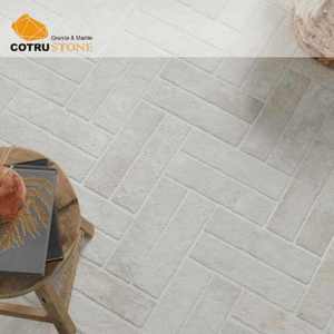 Pavés en pierre calcaire en chevrons Cotrustone, briques, beige naturel, pour sol de piscine, patio, pavés autobloquants, style antique - Product Image 2