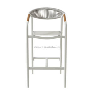 Silla de Bar Económica <span class=keywords><strong>para</strong></span> Jardín, Silla de Bar de Mimbre en Color Blanco, Taburetes de Bar - Product Image 2