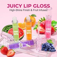 Minyak Bibir Big Wand Lip Glow Oil Private Label dengan Aplikator Besar, Tidak Lengket, Melembapkan, Hasil Akhir Berkilau, Minyak Bibir Berwarna