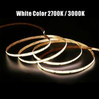 Bande lumineuse LED COB flexible en cuivre RGB 2700K-6500K CCT, couleur réglable, contrôlée par la voix, pour éclairage paysager à CRI élevé et intensité variable