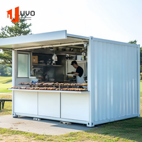 10ft Fast Food Mini Mobile Container Maisons Design Moderne En Plein Air Modifié Conteneur D'expédition Café Boutiques Pop-up Café Bar Boutique