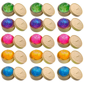 Jouet anti-stress transfrontalier très populaire, boule de décompression scintillante et colorée en forme de boulette vapeur - Product Image 5