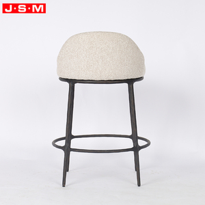 Silla de Bar minimalista personalizable, asiento de cojín blanco martillado de Metal, taburete de Bar para comedor en casa y restaurante - Product Image 4