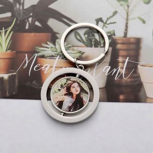 Porte-clés album photo rotatif à 360°, supports vierges pour sublimation, porte-clés rond en métal, anneau de clé rond, souvenir personnalisé vierge pour presse à chaud - Product Image 6