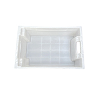 Boîtes de stockage logistique en plastique de qualité alimentaire, empilables, couleur blanche, pour la chaîne du froid, vente en gros