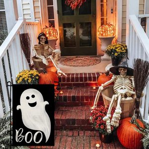 Bate <span class=keywords><strong>de</strong></span> bruja <span class=keywords><strong>de</strong></span> doble cara para Halloween, 12x18 pulgadas, decoración <span class=keywords><strong>de</strong></span> fiesta, <span class=keywords><strong>jardín</strong></span>, vacaciones - Product Image 6